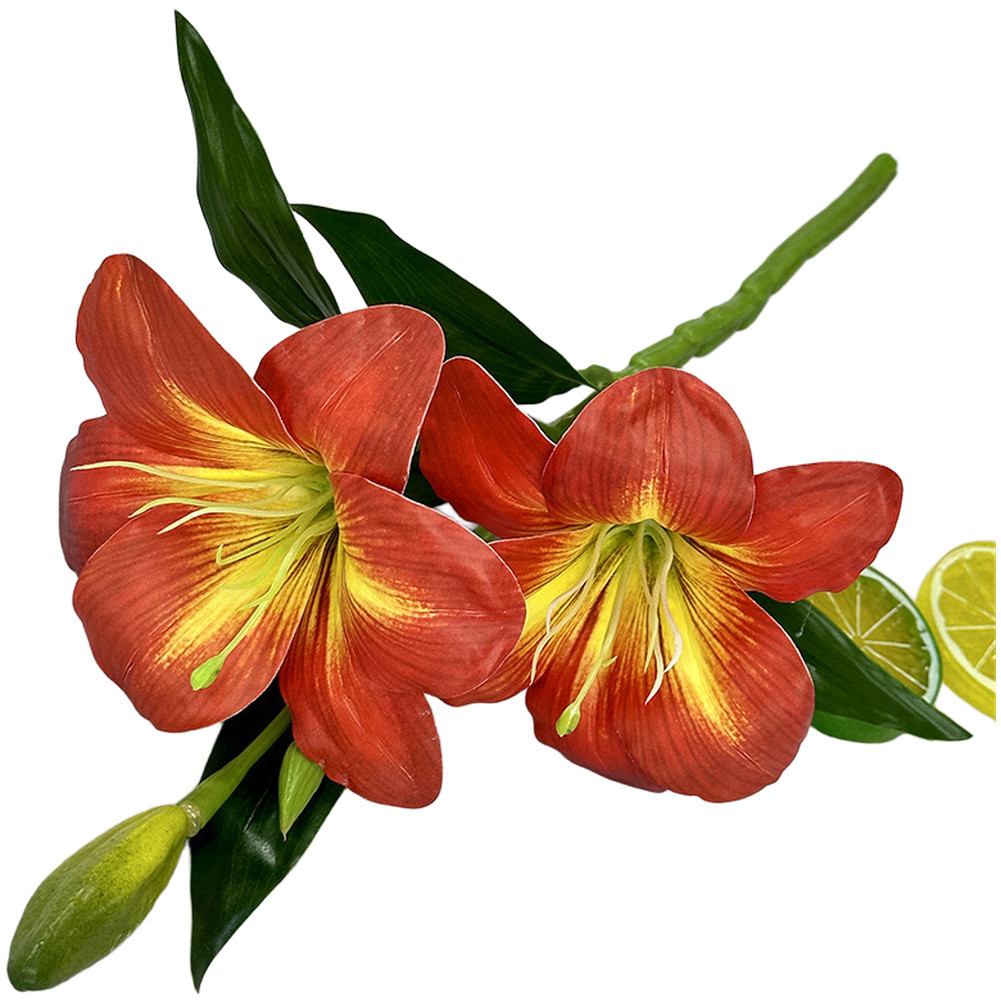 3D Printed Silk Hemerocallis for lily Artificial Flower for Wedding Home Decor