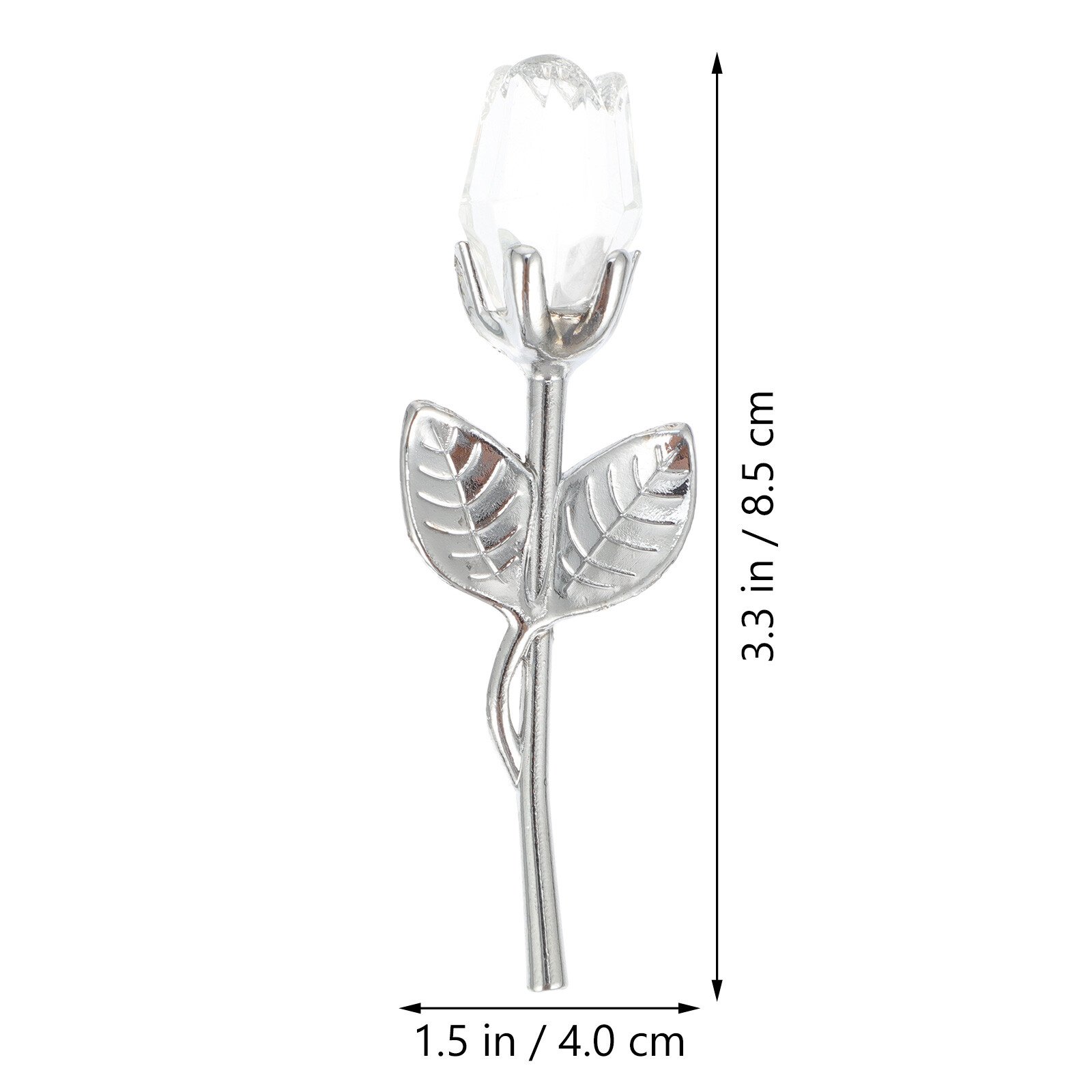 Miniature Rose Figurine Paperweight Figurine Hand Blown Adornment Wedding