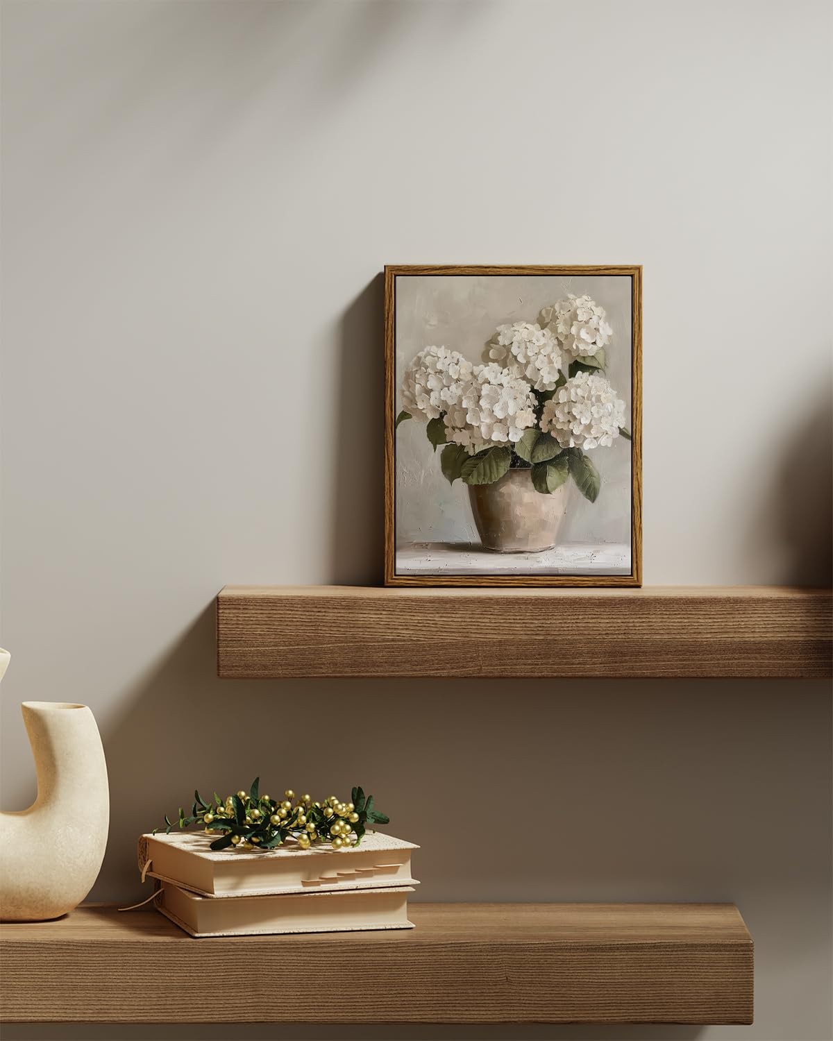 Hydrangea Flower Painting lbs Retro Home Decor lbs 8×10 lbs Brown