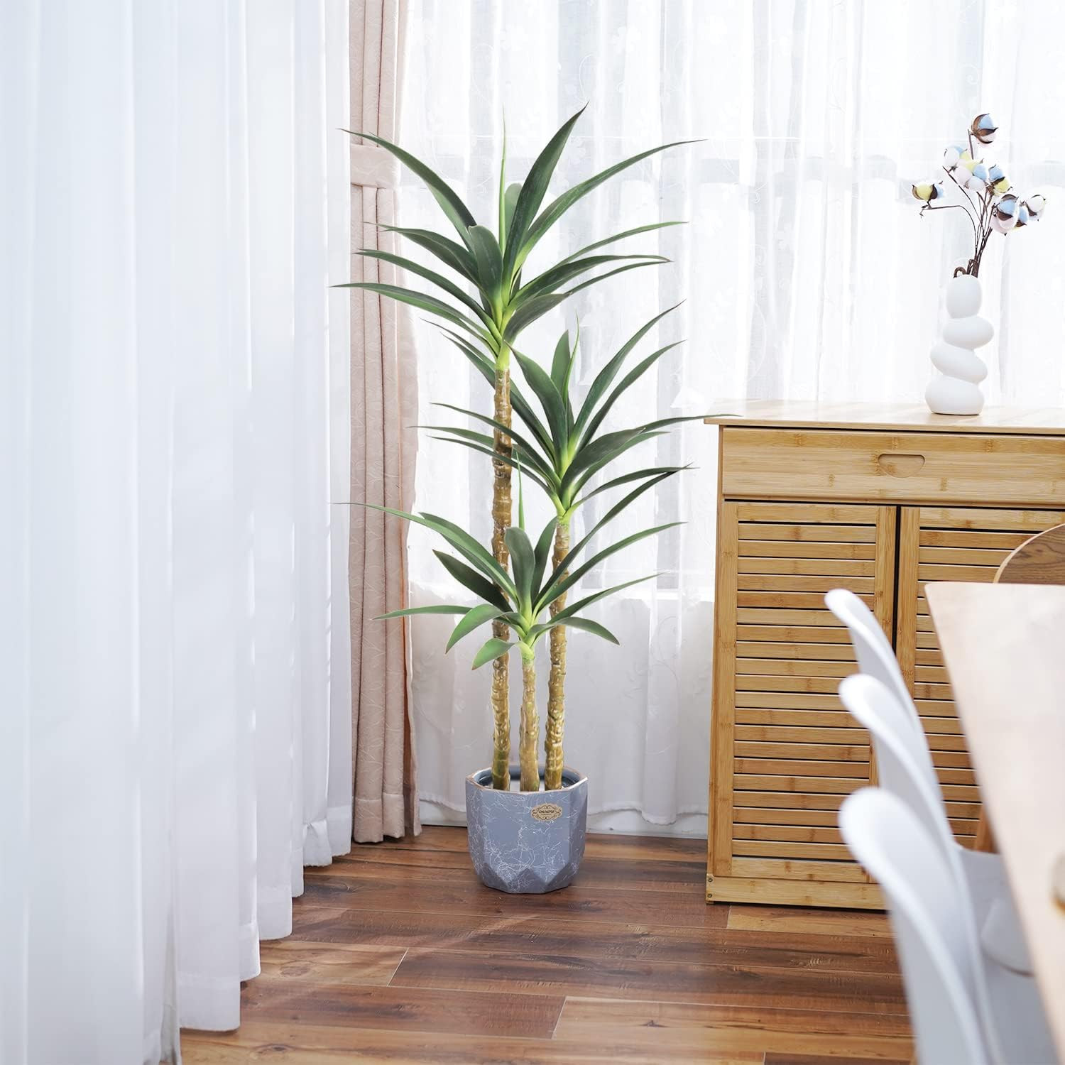 4.7Ft Faux Agave Tree 2-Pack for Indoor/Outdoor Home Decor & Gifts