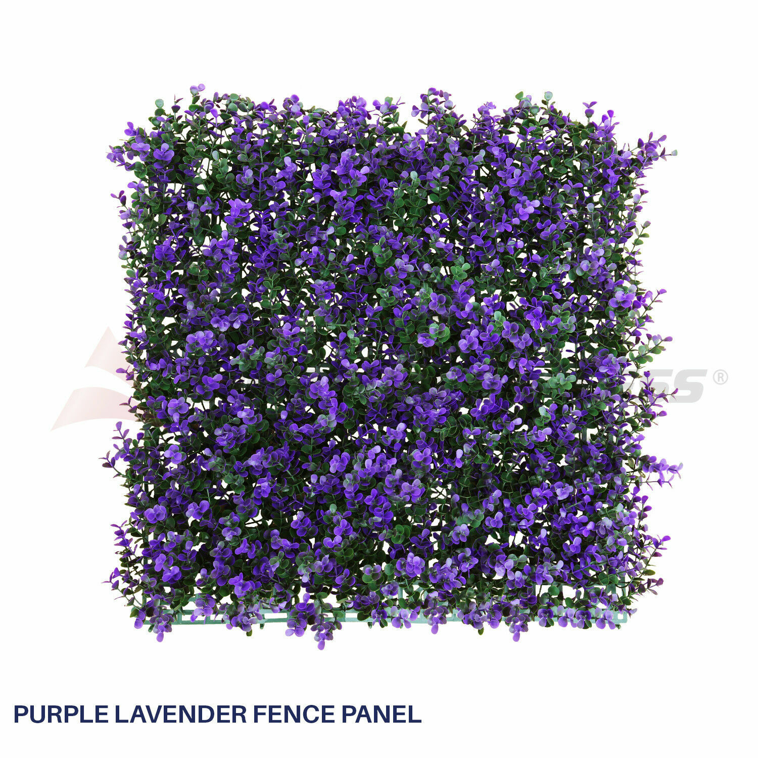 Artificial Faux Boxwood Hedge Lavender Leaves Greenery Mats Fence Panel 20”x20″