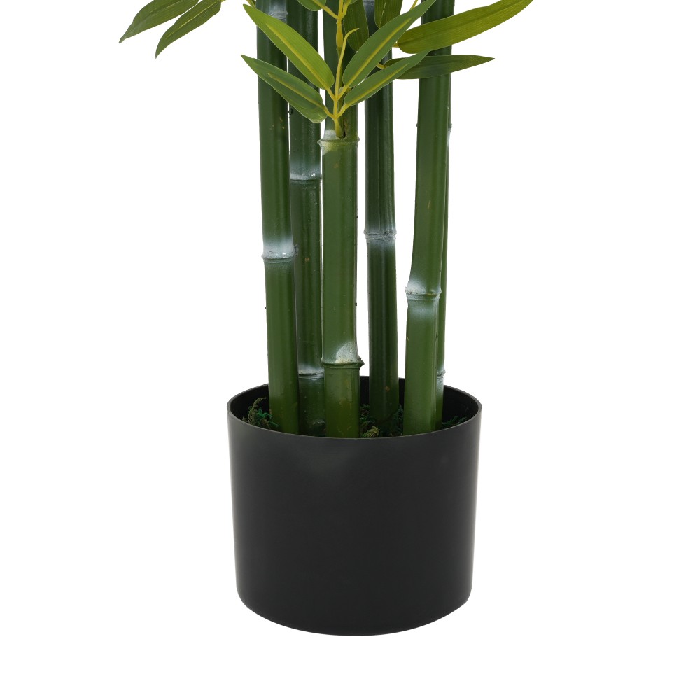 72″ Artificial Bamboo with Black Plastic Pot, Set of 2