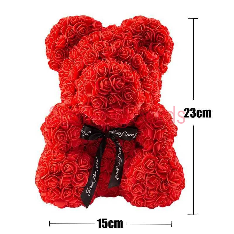 LED Teddy Rose Bear in Box Valentine Gift for Her Wedding Anniversary Birthday