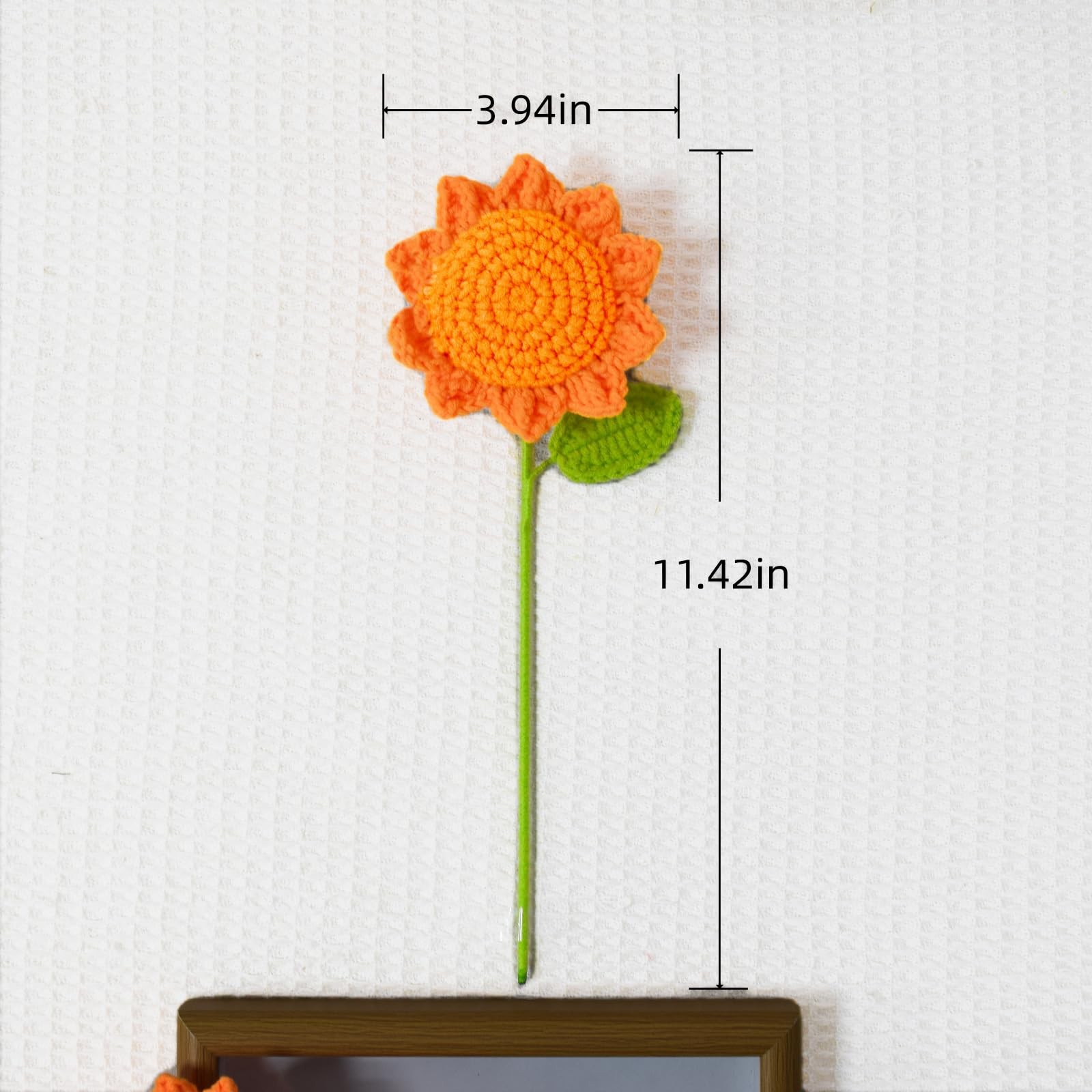 3pcs Crochet Sunflower,DIY Knitted Sunflower Bouquet,Handmade Yarn Plush Flow…