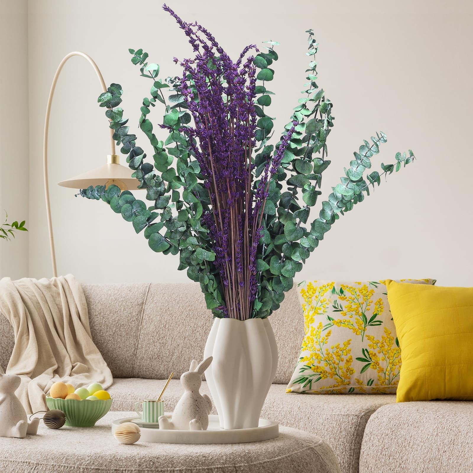 17” Real Eucalyptus Shower Drying Stem Natural Live Lavender Bundle