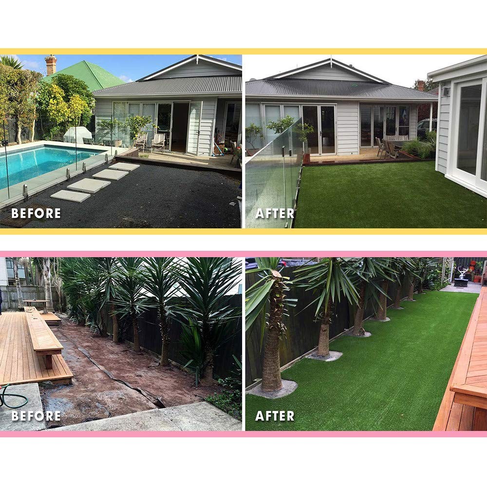 Premium Artificial Turf Grass 4×7 Ft 4-Tone 0.8″ Pile Height, Durable Astrotu…
