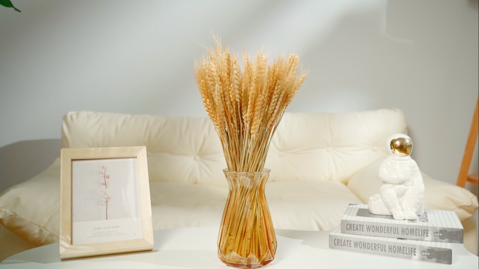 Dried Wheat Stalks Bundle – 1600 Stems Natural Decor for DIY Weddings, Home Cent