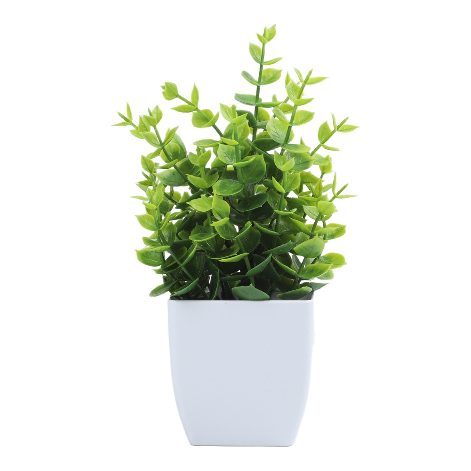 Compact Fake Lavender Eucalyptus Arrangement for Modern Home Office Desk Setup