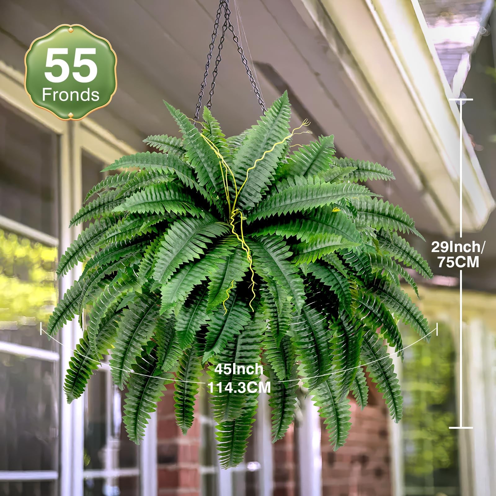 LuceAlberi Artificial Boston Fern Bush –