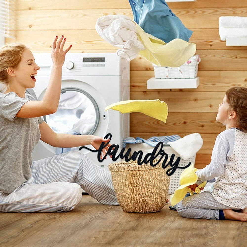 Farmhouse Laundry Room Metal Wall Art Rustic Decor Sign Backdrop Gift