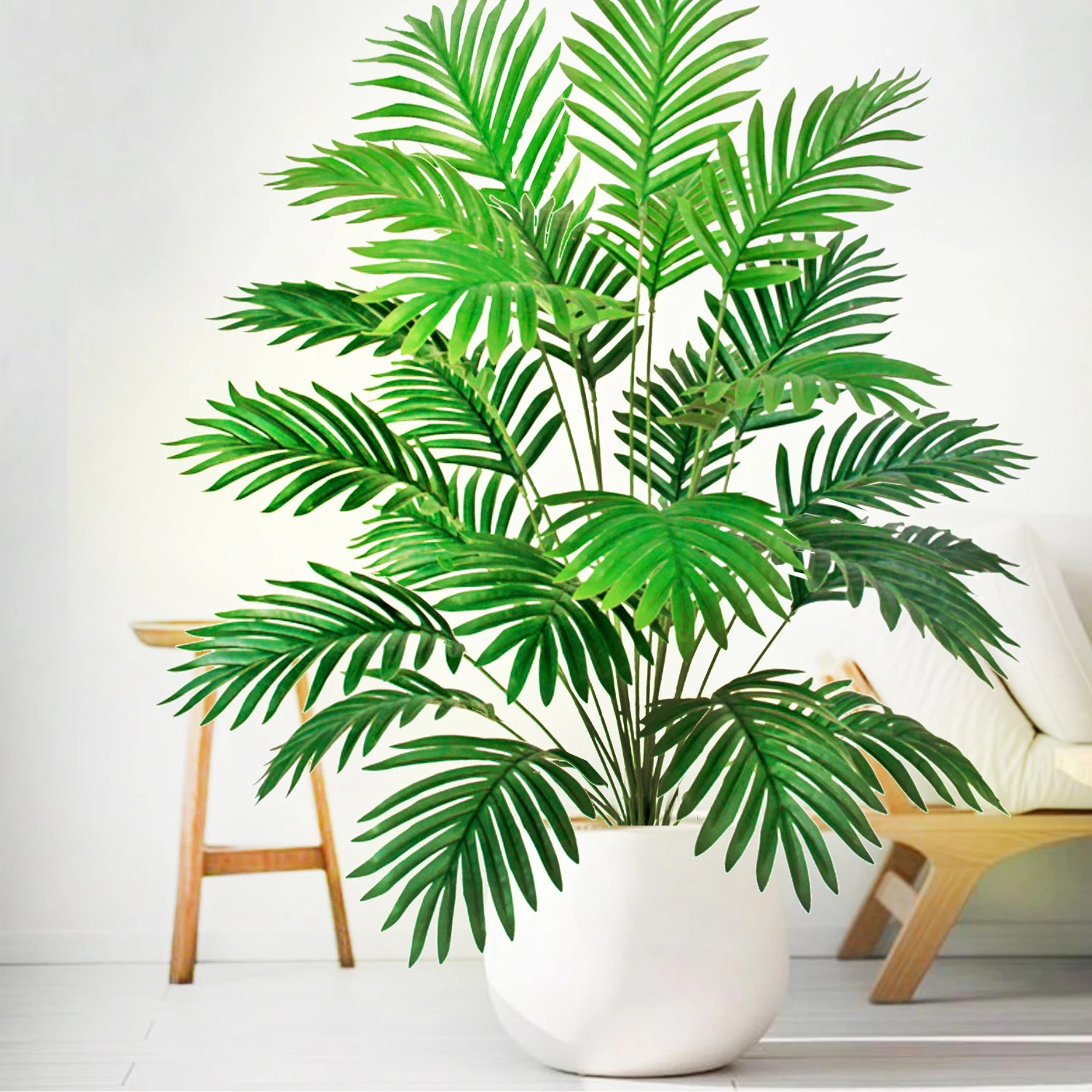 53-123cm Artificial Palm Tree Tropical Green Fake Plant Home Garden Decor