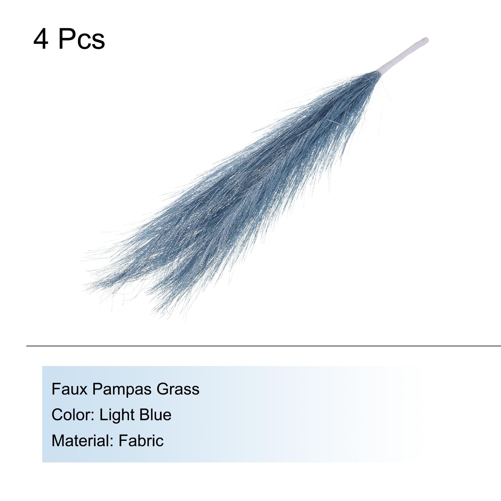 4Pcs Faux Pampas Grass Small 45cm/17.7″ Fake Fluffy Pampas Grass 7 Branches A…