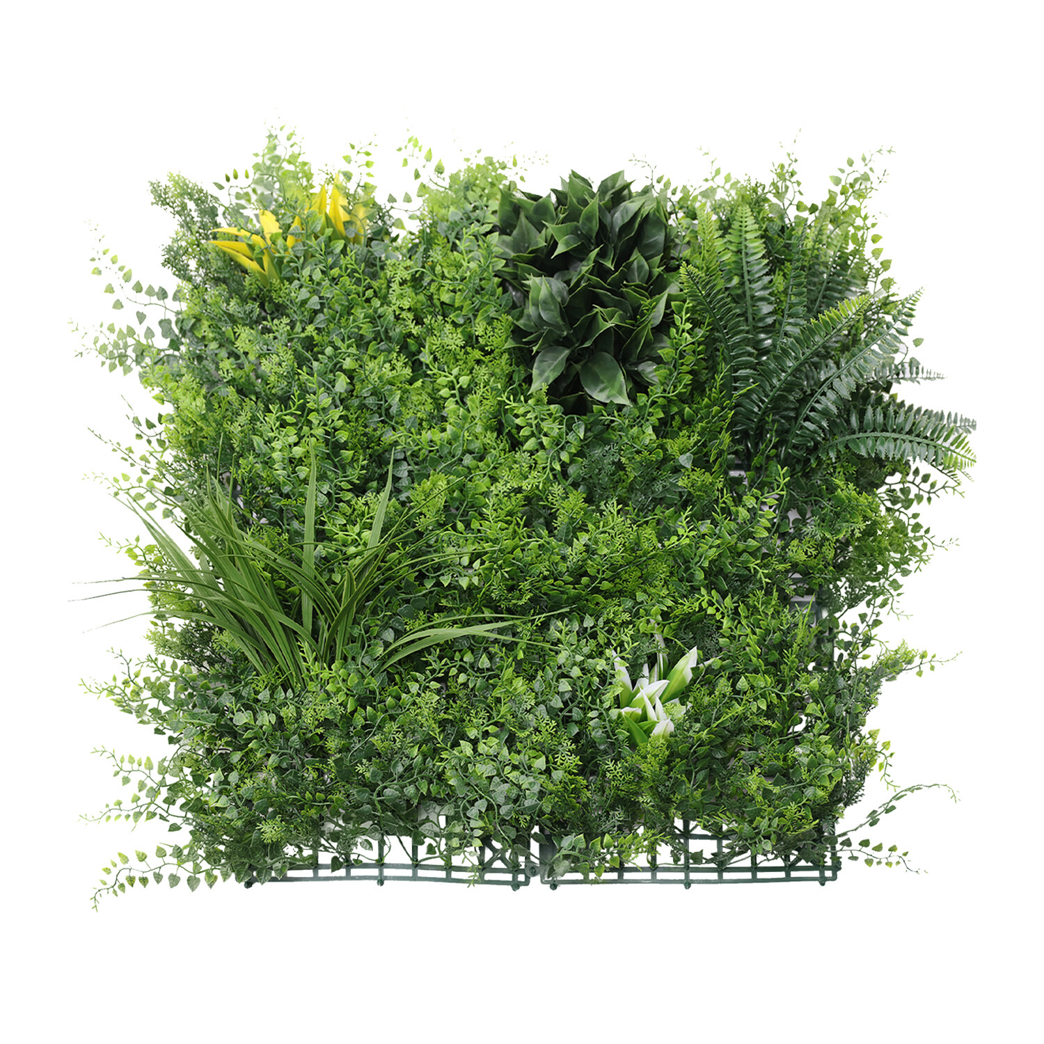 20″ Artificial Grass Mats 3D Mixed Plant Wall Hedge Decor For Home Festival #4