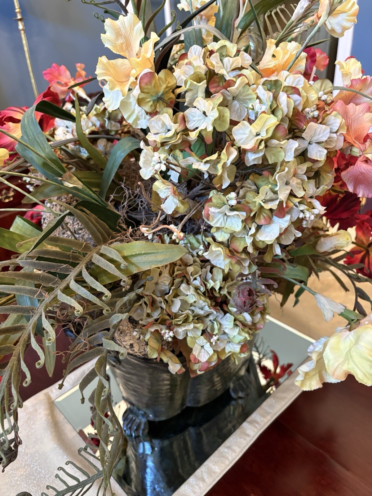 Large 38” Custom Silk Floral Centerpiece Dining Table Home Decor