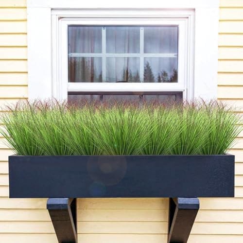 10 Bundles Fake Grass Plants Artificial Plants Outdoor Faux Plants Tall Shrubs W