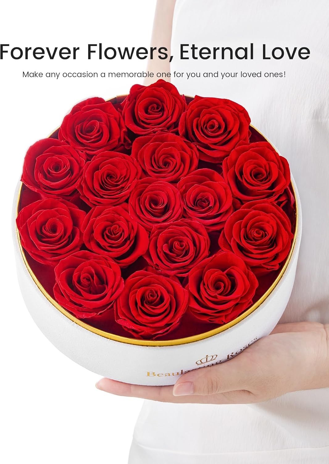 Preserved Roses Forever Flowers Real Roses in a Box Mother’S Day Birthday Flower