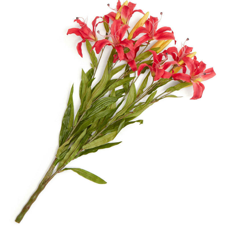 Factory Direct Craft Magenta Artificial Lily Bush | 1 Piece
