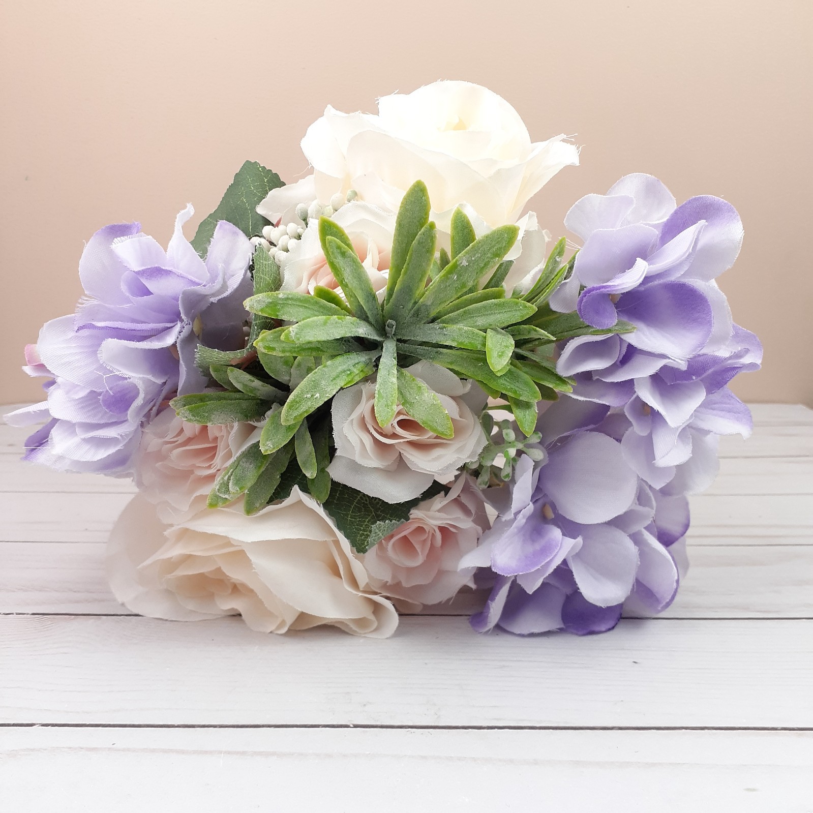 Flower Bouquet Spring Floral Decor Wedding Romantic Purple F12