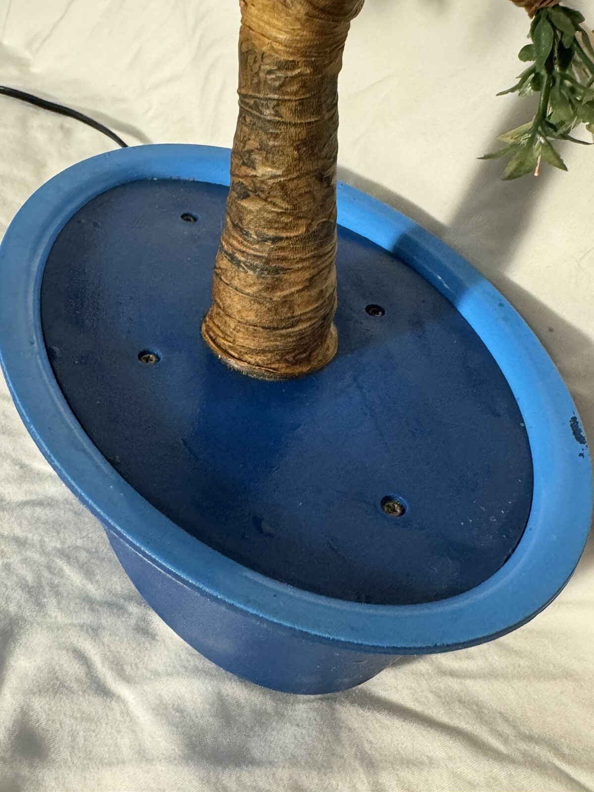 Fiberoptic Tree Tabletop Light Up Plug In 12” Ht. Fairy Nature *see Pic Paint