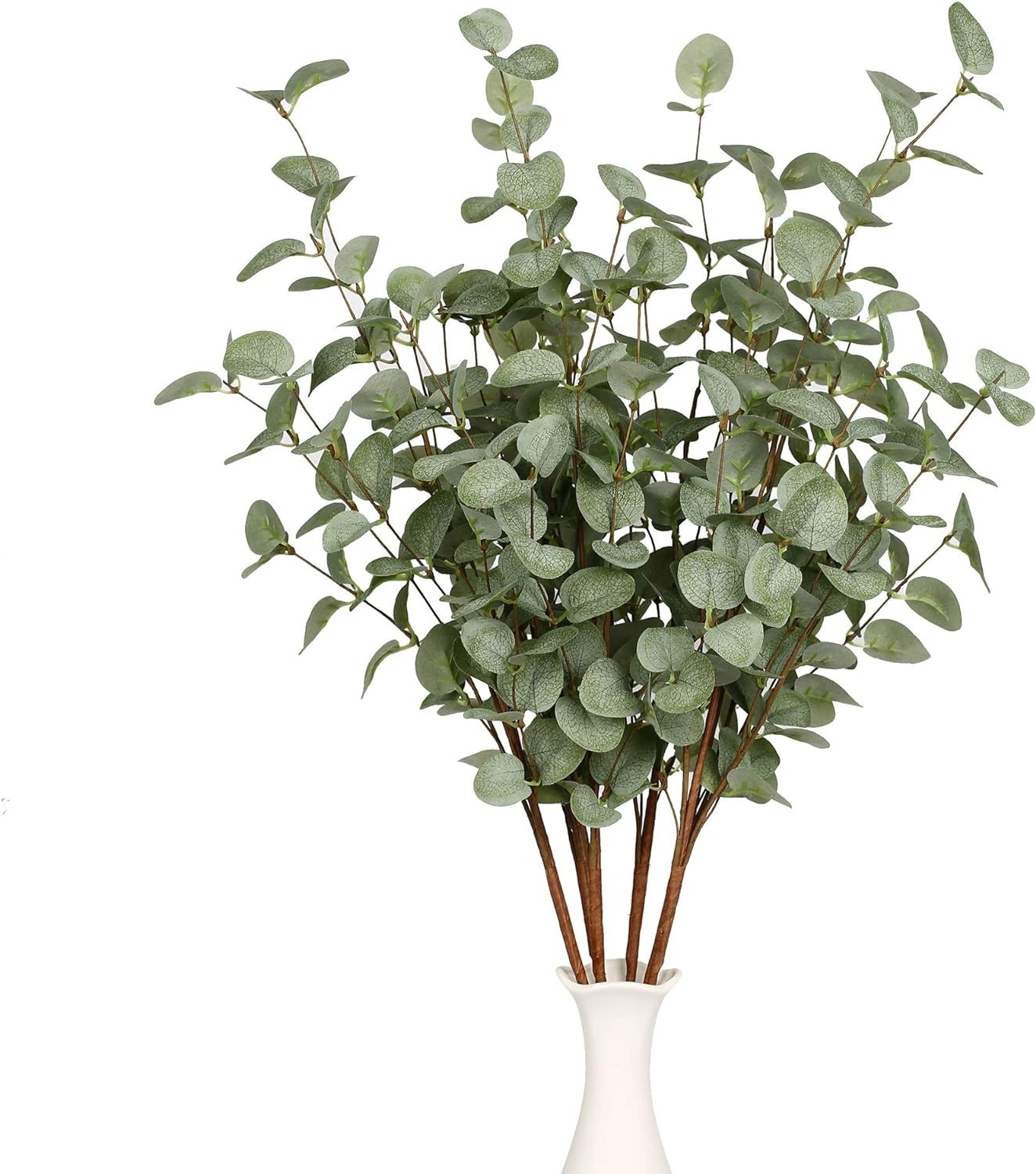 27-Inch Eucalyptus Leaf Sprays – 6 Pcs for Weddings, Parties, and Home Decor