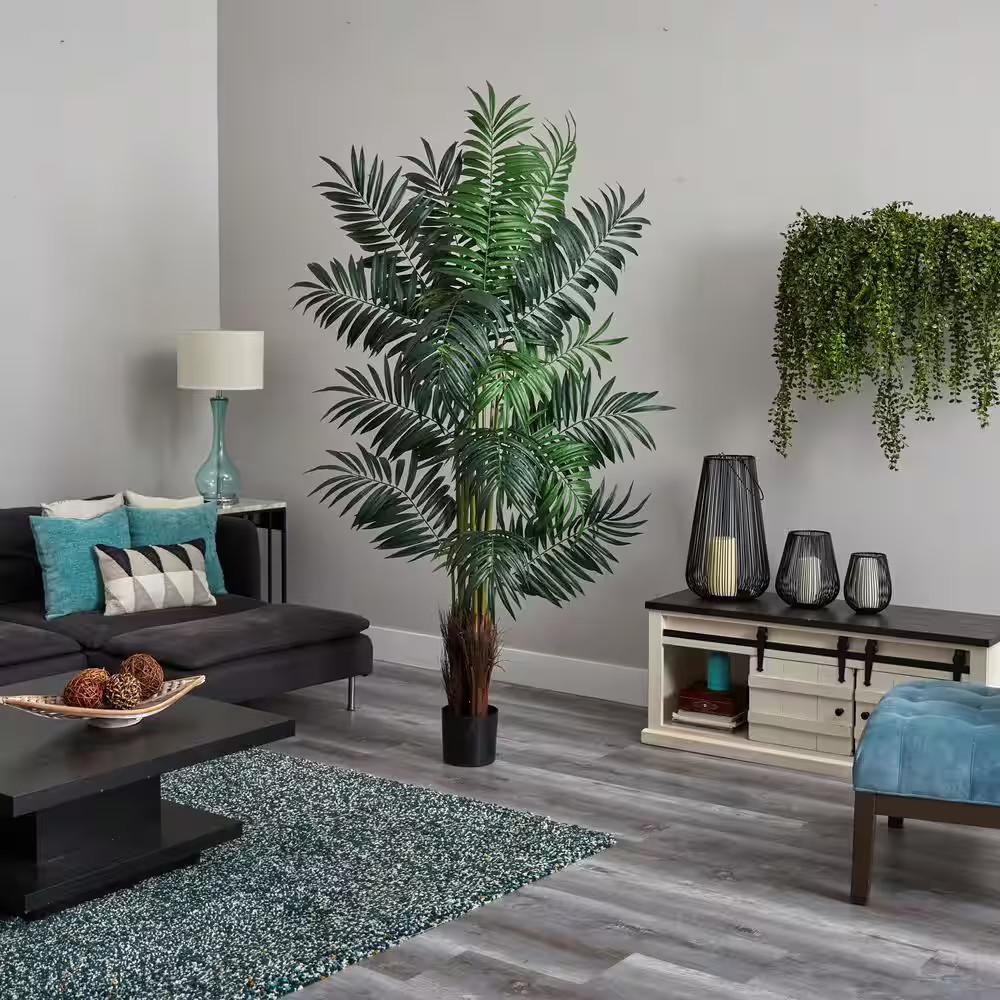 7.5 Ft. Artificial Bulb Areca Palm Tree