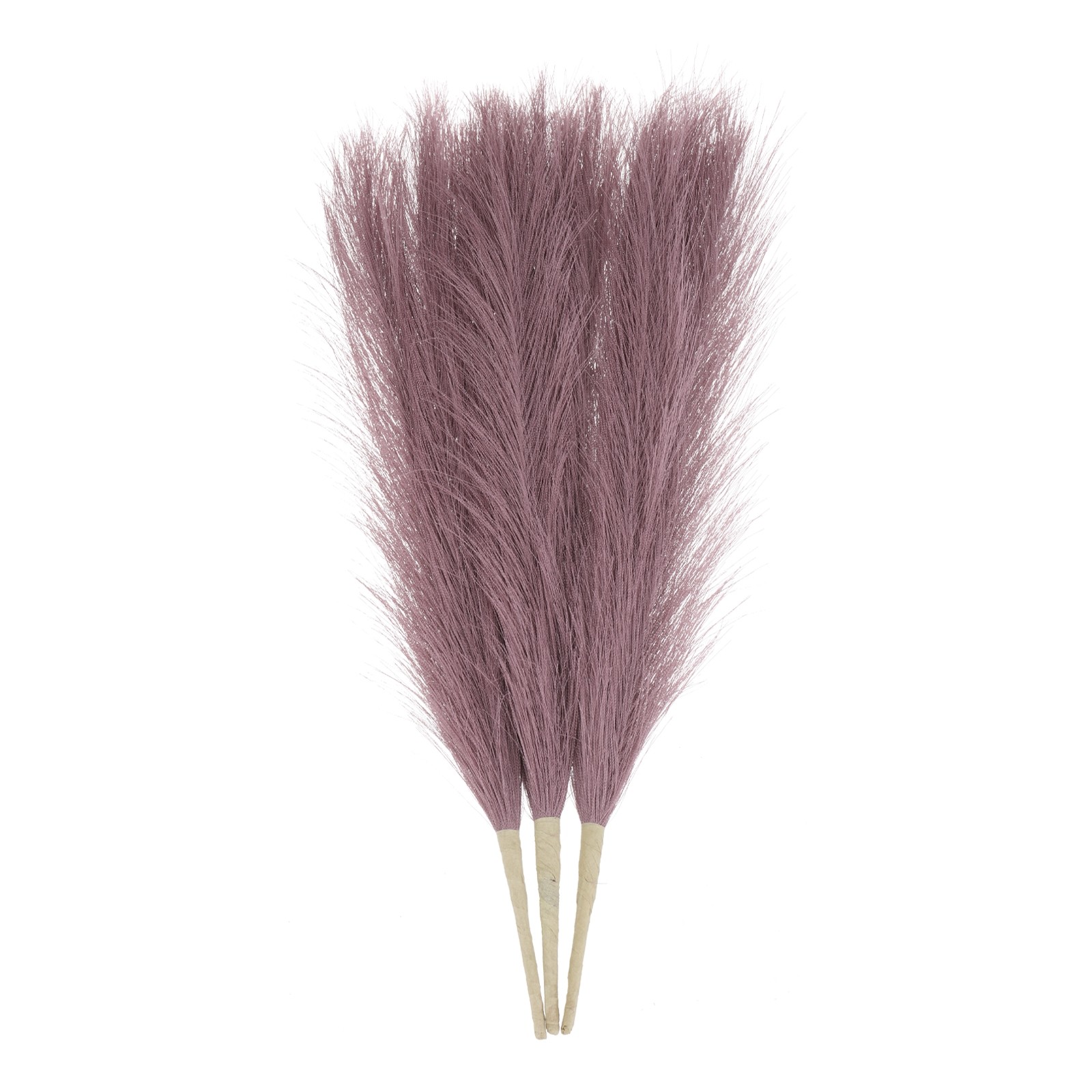 3pcs Dried Faux Pampas Grass 17″ Artificial Pampas Grass Decor Light Purple