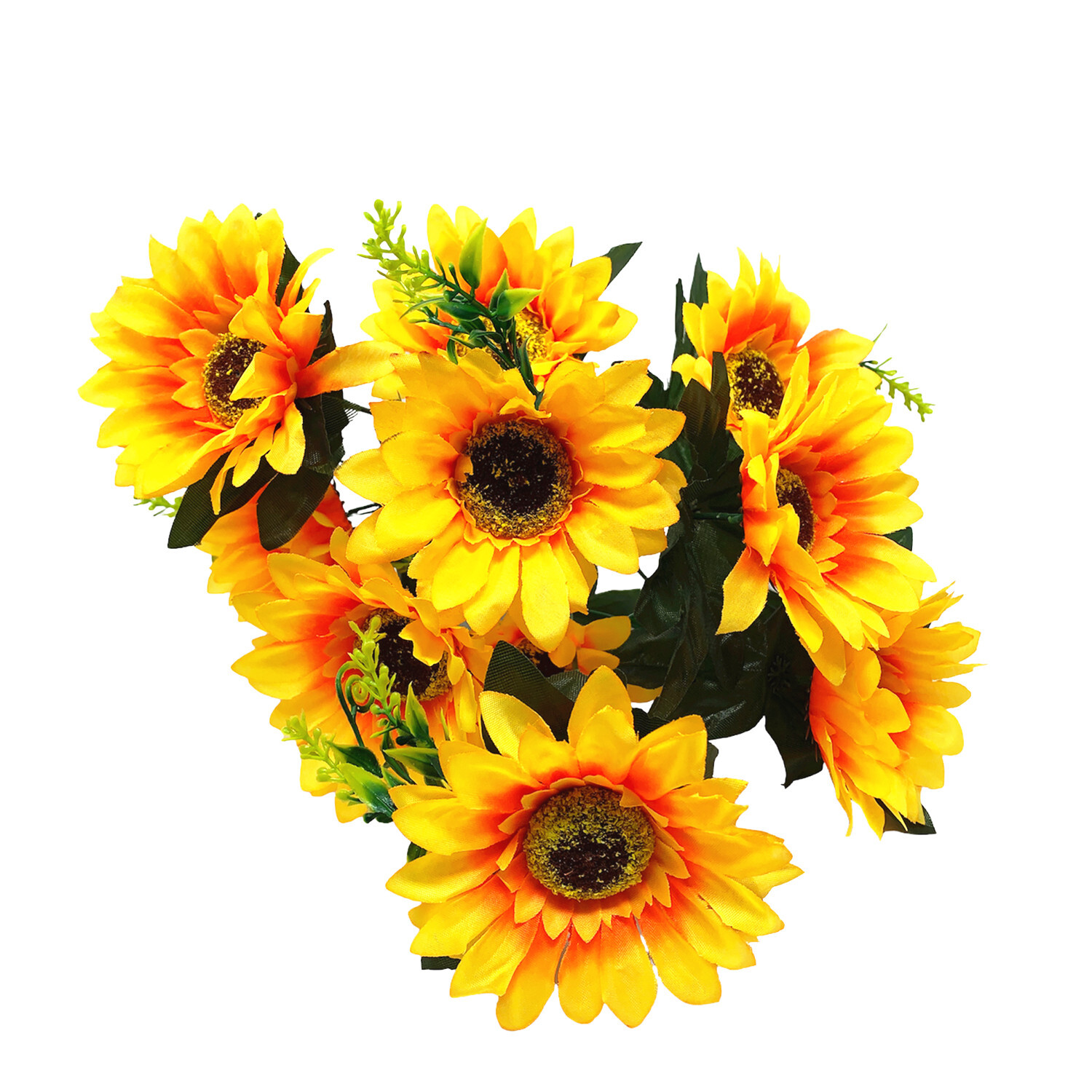 1/2/3/5 Pcs of Artificial Sunflower Lifelike Fake For Home Accent & Decor Yellow