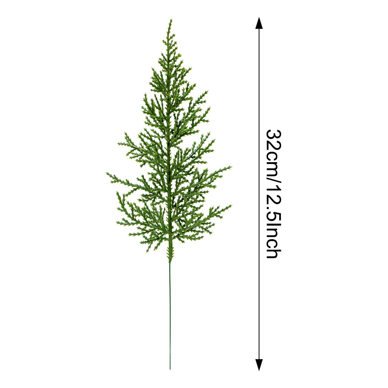 24PCS Artificial Pine Needles Branches Real Touch Greenery Stems Cedar Pine S…