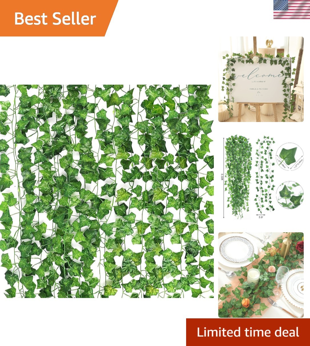 Durable 14pcs Decorative Vines – Perfect for Parties, Gardens & Balconies
