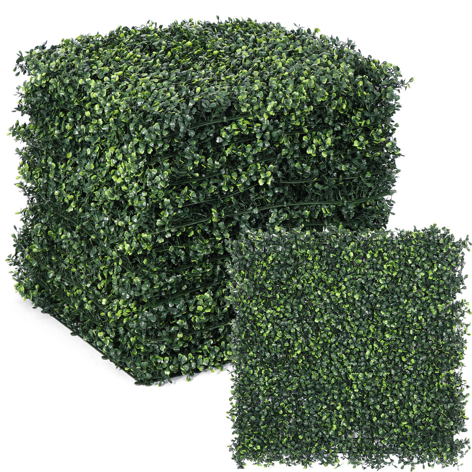 19”×19” Grass Wall, 12PCS Artificial Boxwood Hedges Panels Wall Decoration