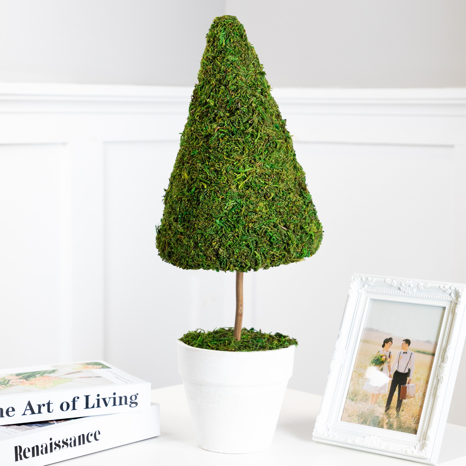 Northlight 20.5″ Green Reindeer Moss Artificial Spring Floral Topiary Tree