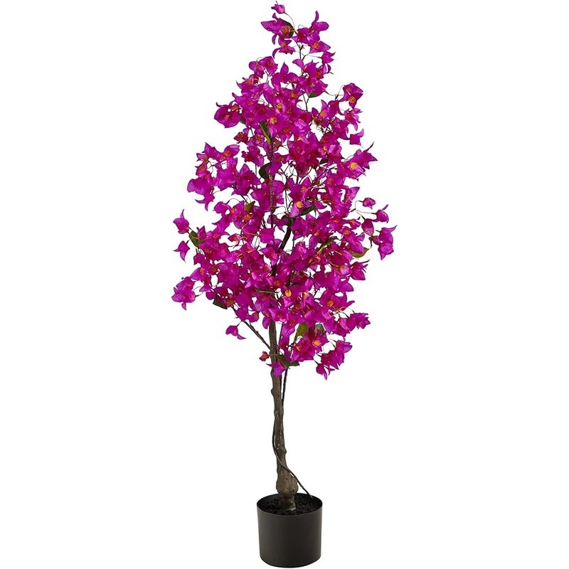 Artificial Bougainvillea Tree 4ft Lifelike Flowers Indoor Decor No Maintenance