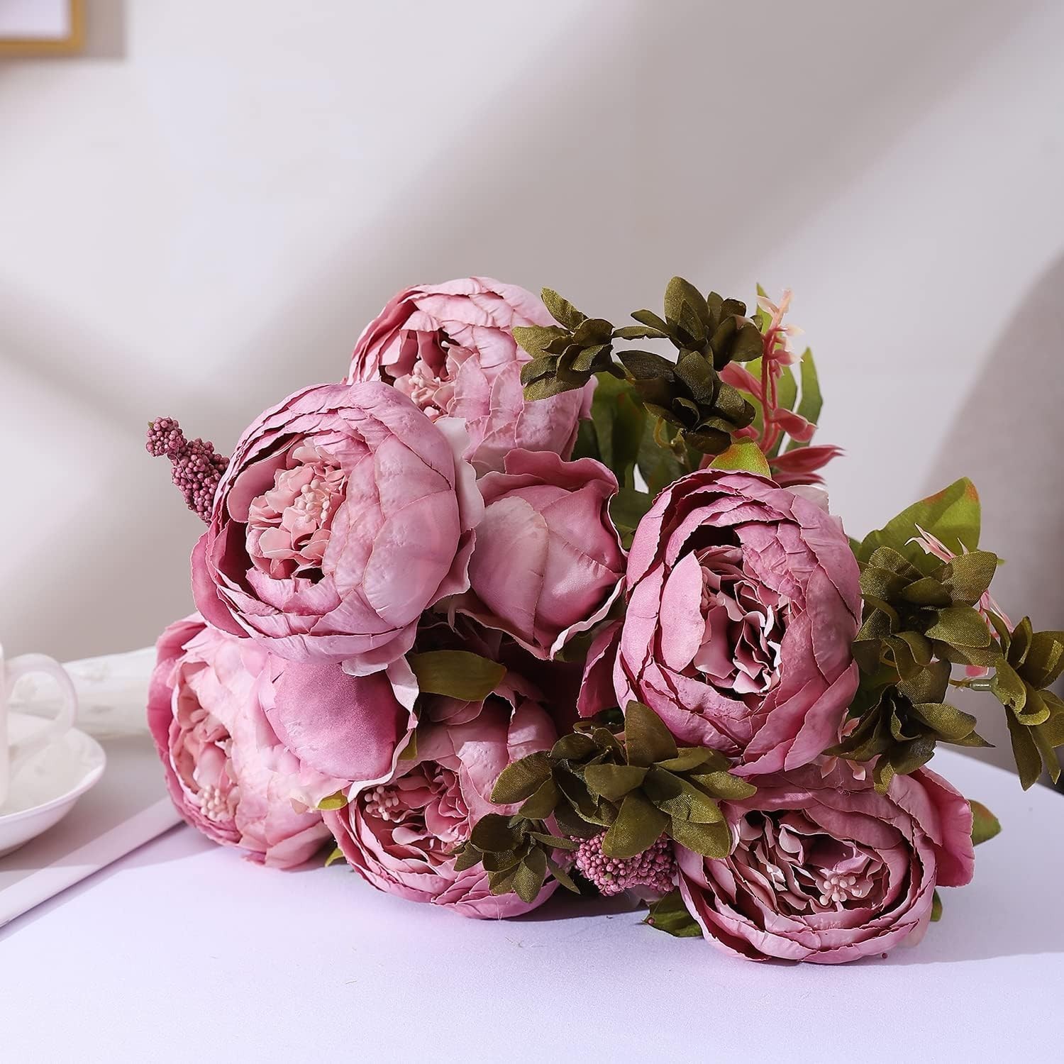 Elegant Sweetened Bean Artificial Peony – Perfect for Weddings & Home Interiors