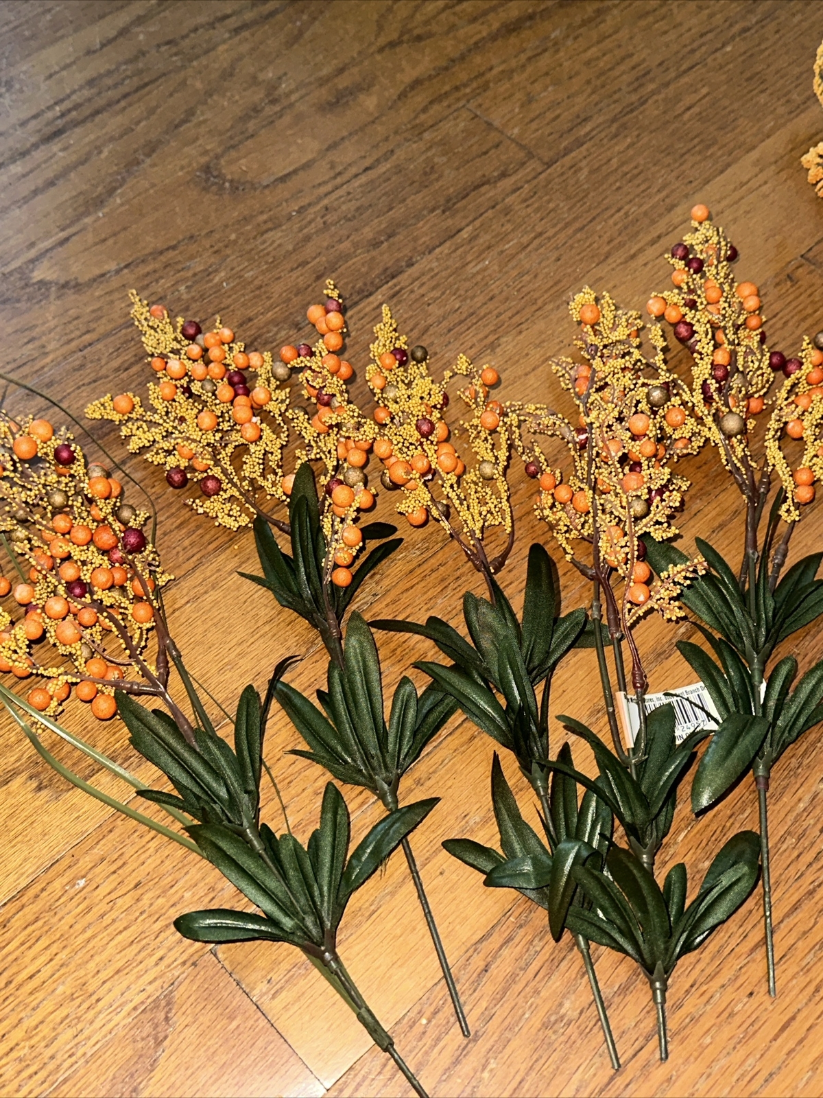 Bittersweet Pip Berry Golden Wheat Floral Picks Candle Ring BID 4 CHARITY ❤️ttb3