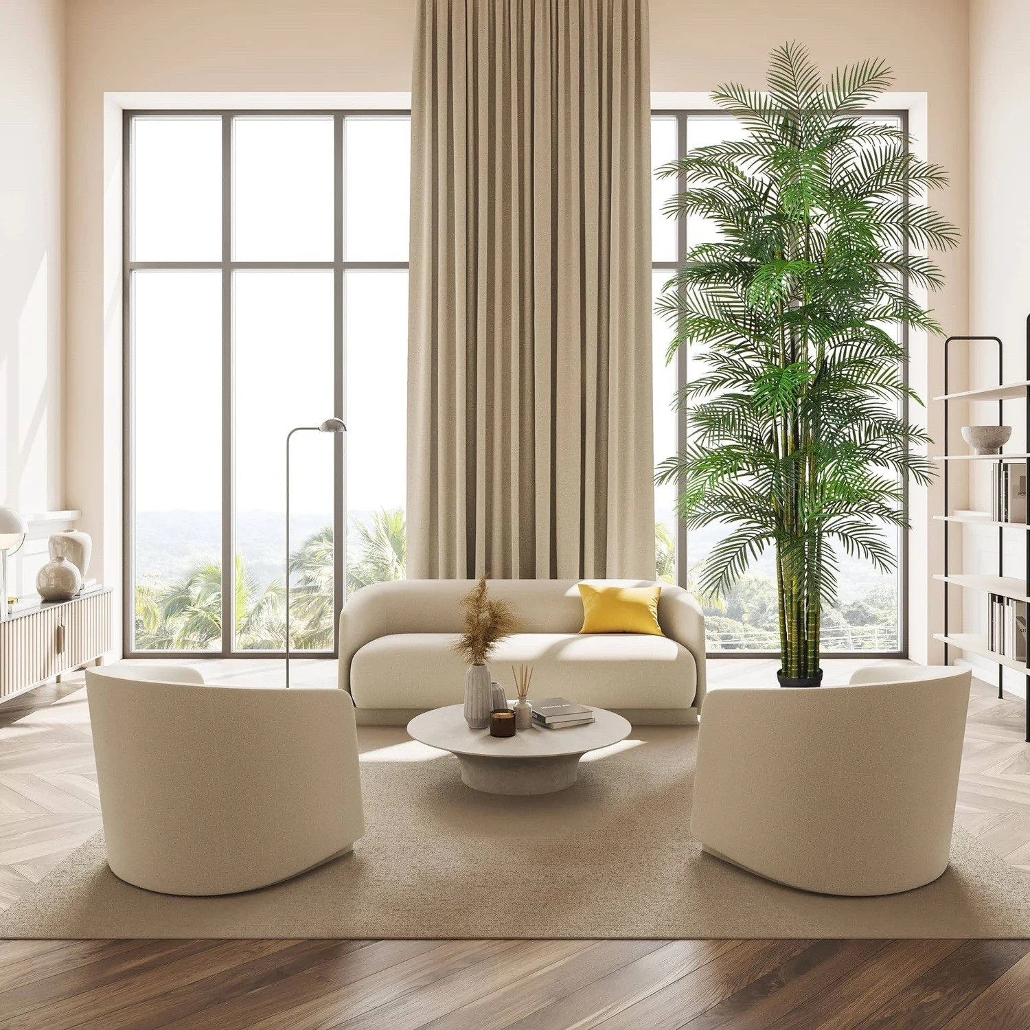 12 FT UV Resistant Artificial Areca Palm Tree (Indoor/Outdoor). Retail $544