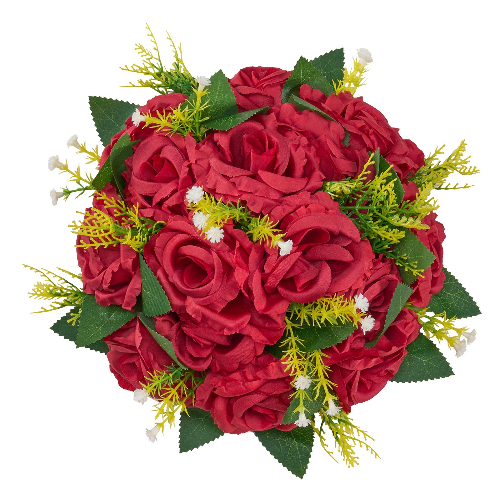 Uimoso Artificial Flower Balls for Wedding Decorations, Set of 10, Red
