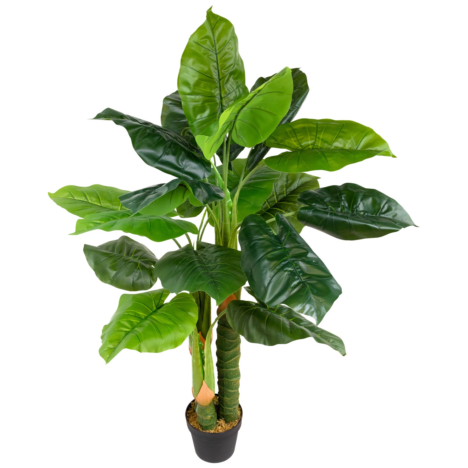 Northlight 49 Two Tone Green Wide Taro Leaf Artificial Potted Floor Plant
