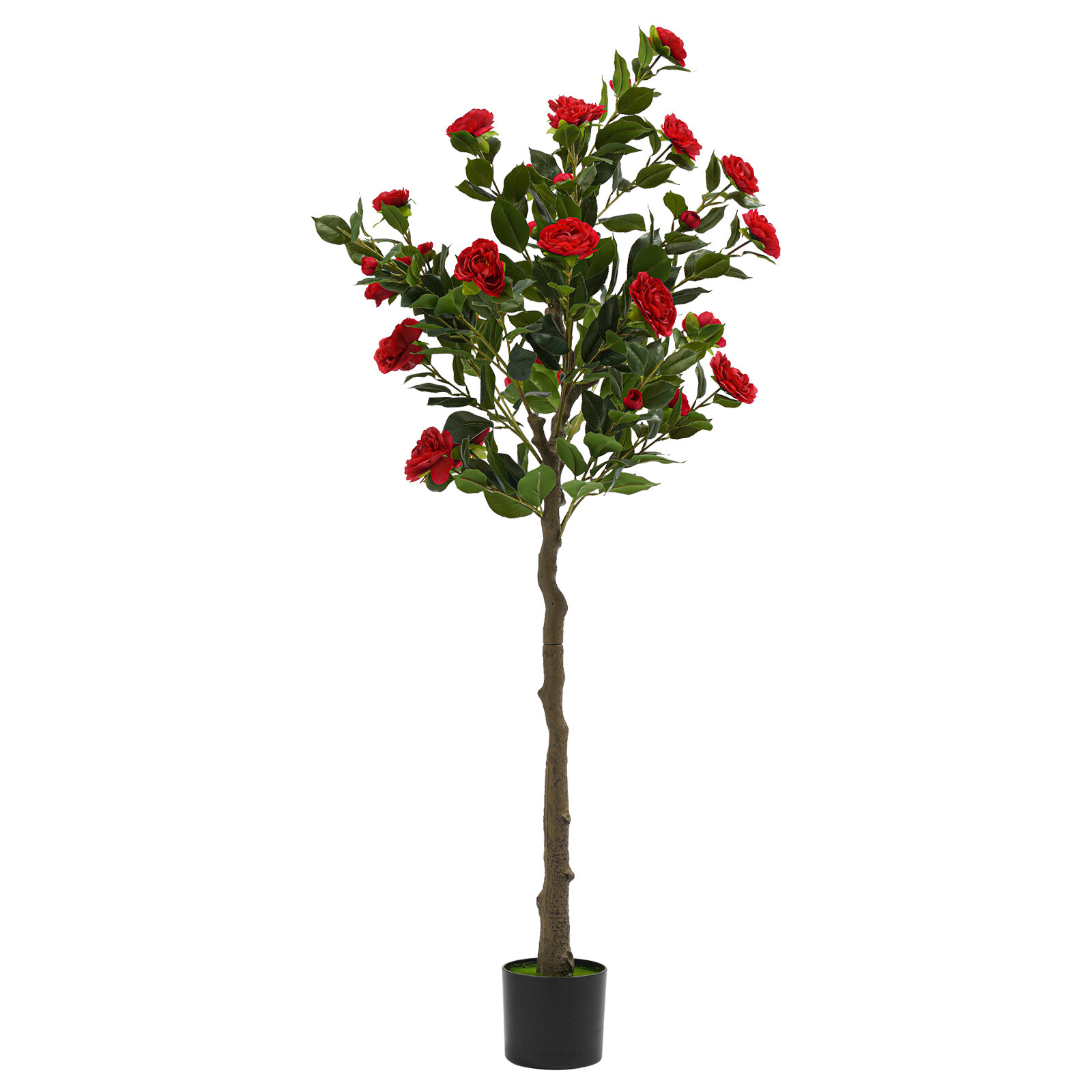59in Artificial Camellia Tree Modern Home Decor (indoor/outdoor). Retail $65.08