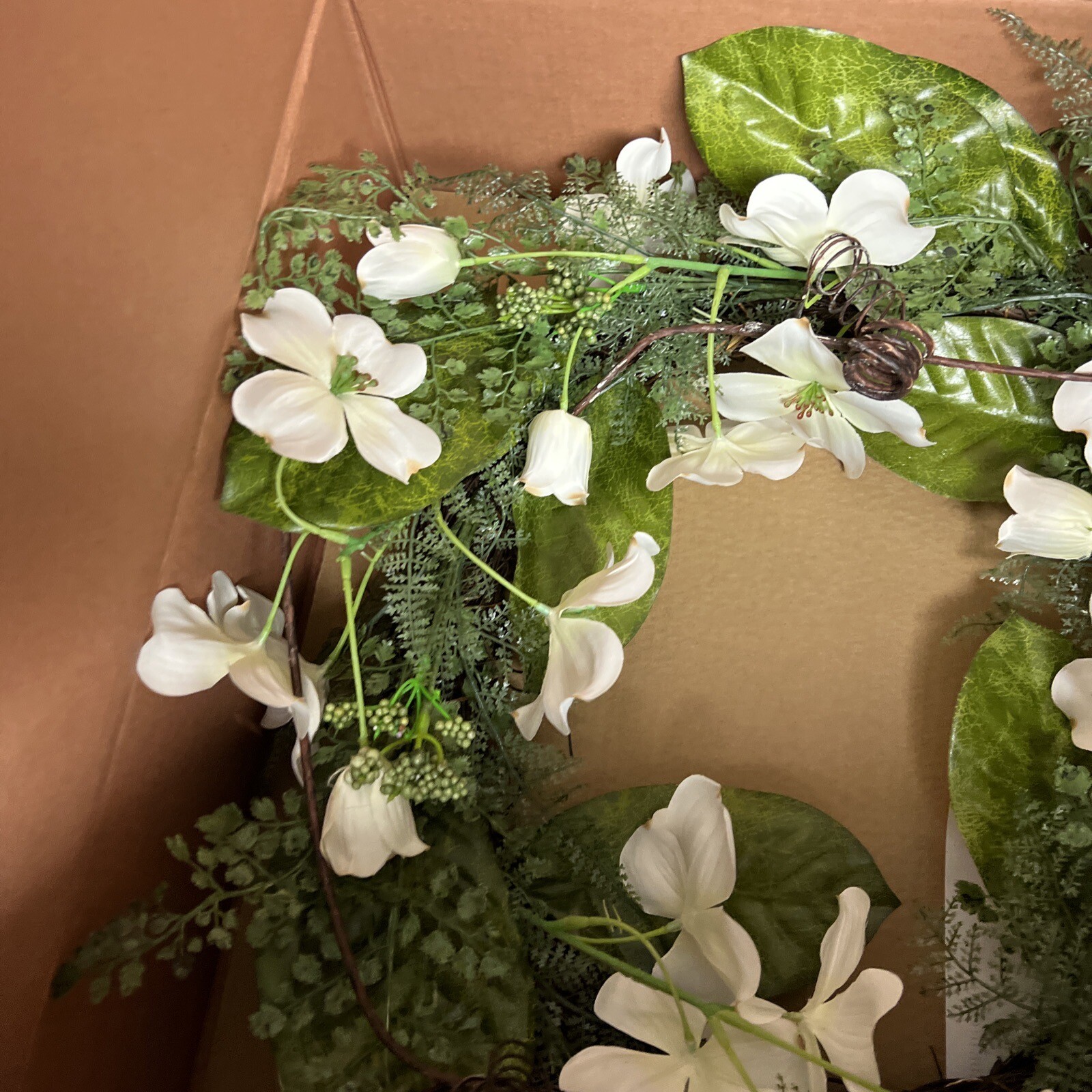 dogwood Valerie Parr Hill 26” Wreath Fern & Berry Christmas Easter