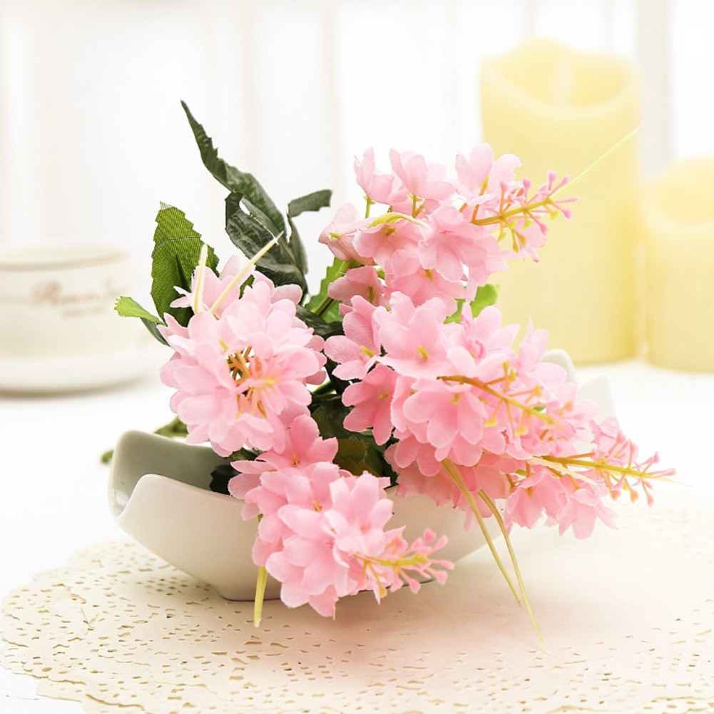 Silk Hyacinth Wedding Decor Reception Decor Realistic Look High-fidelity Silk