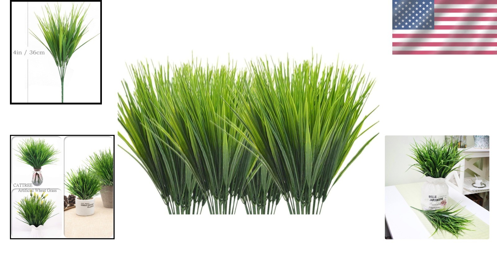 Elegant 8-Pack Artificial Wheat Grass for Effortless Home and Wedding Decor