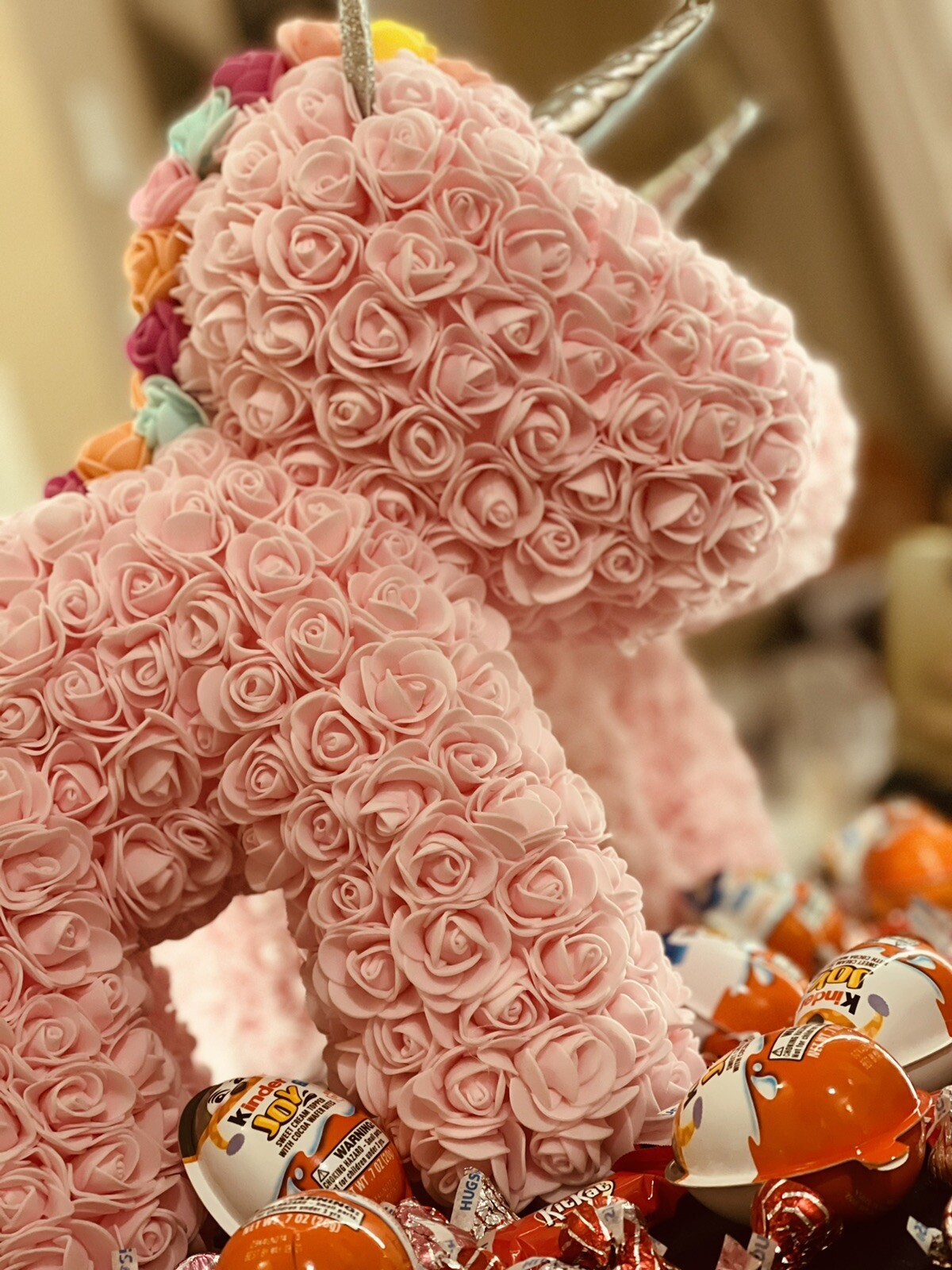 Rose Unicorn Flower Pony Valentine’s Day for Girls and Centerpieces Two Pieces