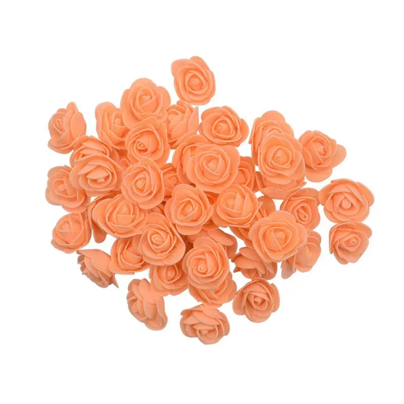 50~500Pcs 3.5Cm PE Foam Rose Head Artificial Flower for Wedding Birthday Party H