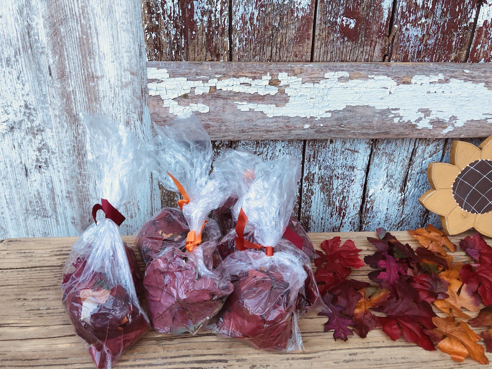 36 Redwood Forest Silk Fall Leaves Autumn Artificial LOOSE in A BAG