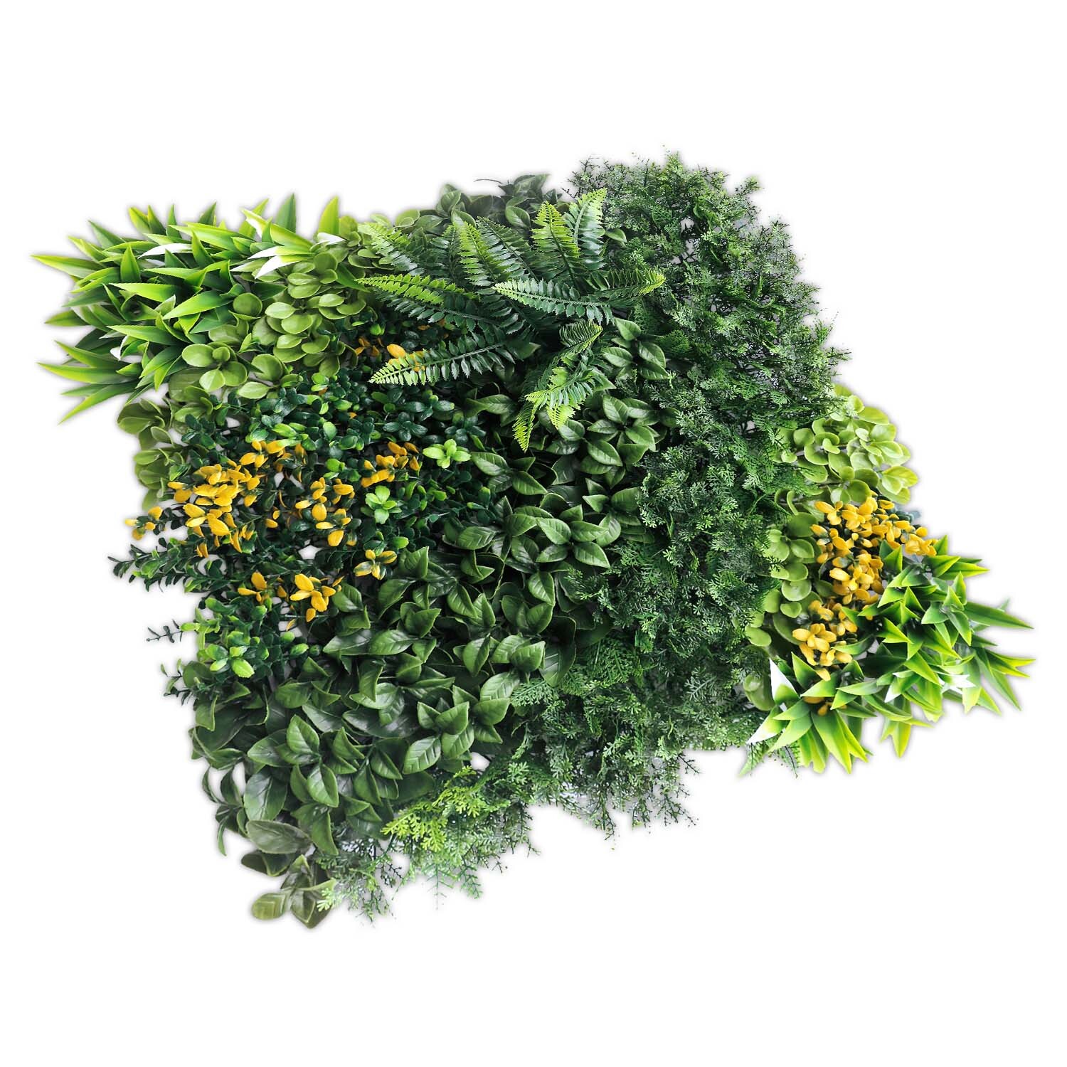 TANG 20″x20″ Interlock Mix Plants Artificial Greenery Wall D??cor Panel Type 8