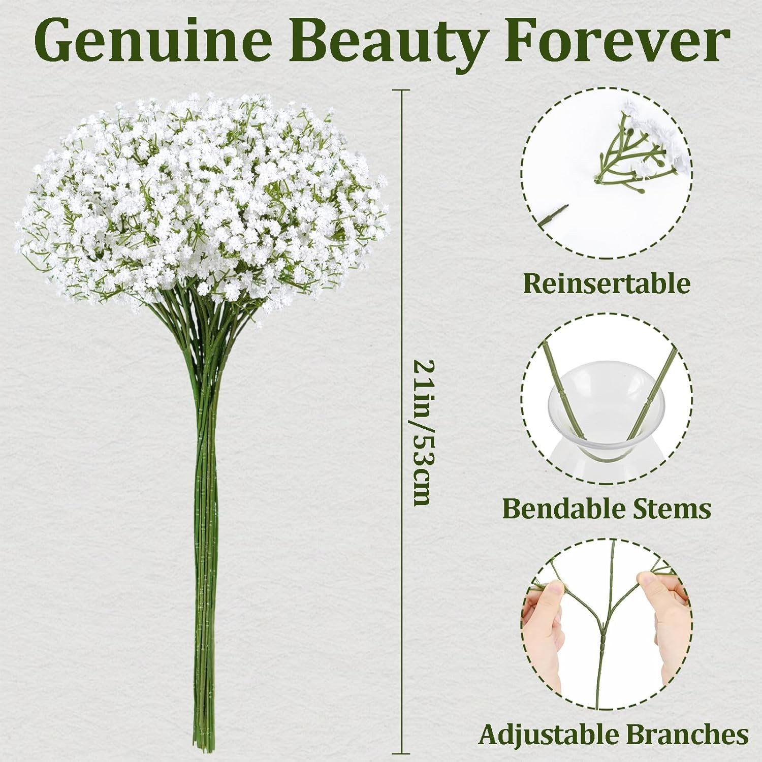 Realistic Baby’s Breath Gypsophila – 100 pcs