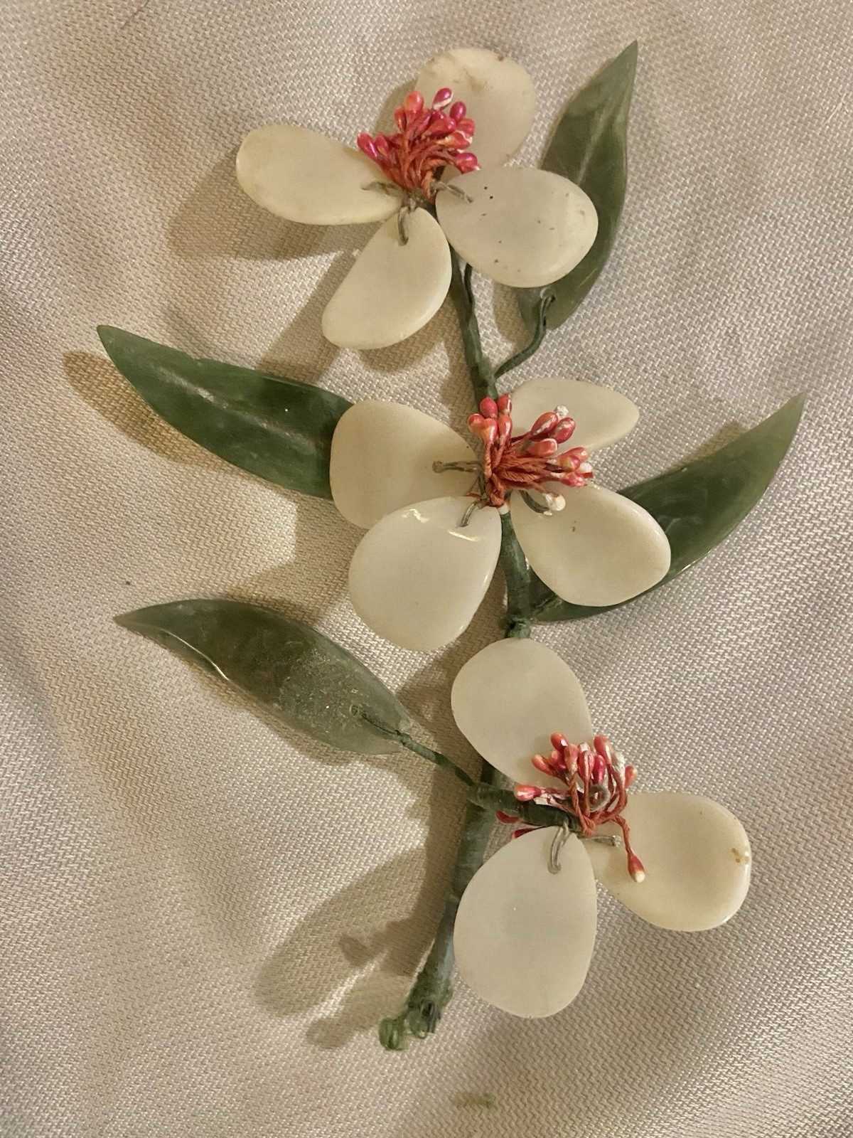 Lot Of 5 Stems Of Asian Stones Flowers And Leaves 🪷