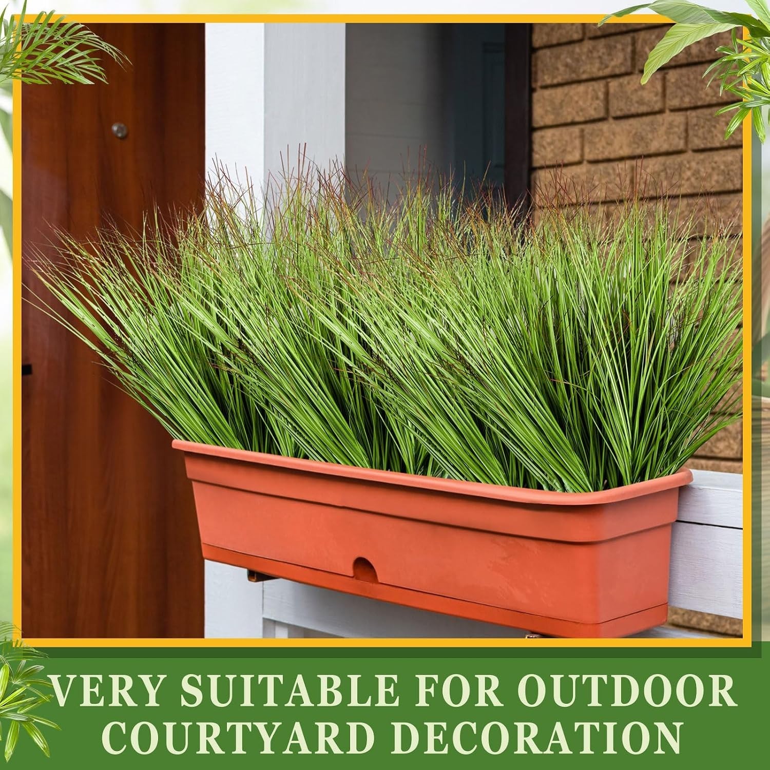 12 Pcs Beautiful Faux Grass Plants – Chic Greenery for Effortless Elegant Decor