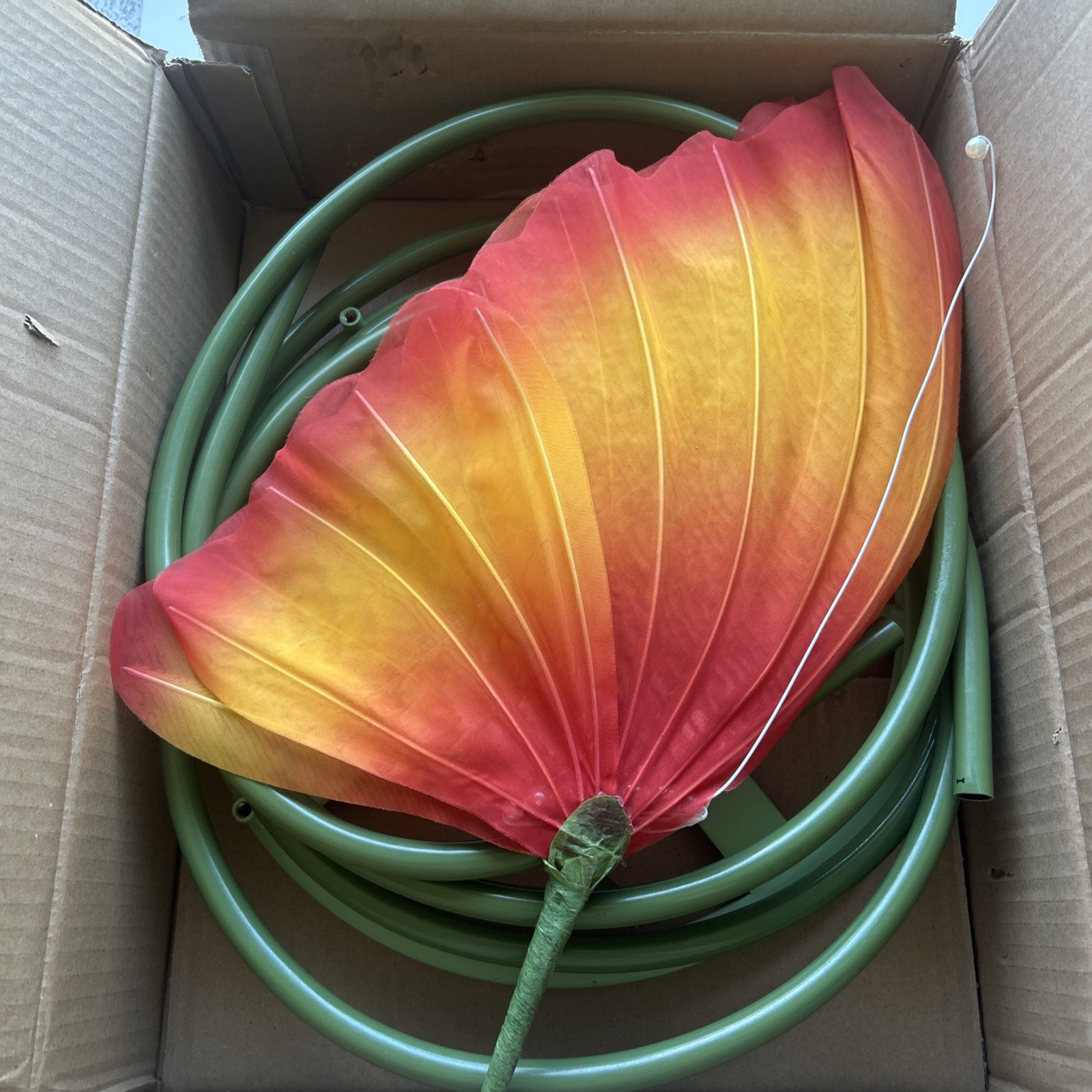 3Pc Large Silk Butterfly Decorations,Big Butterfly Decoration with Standing Base