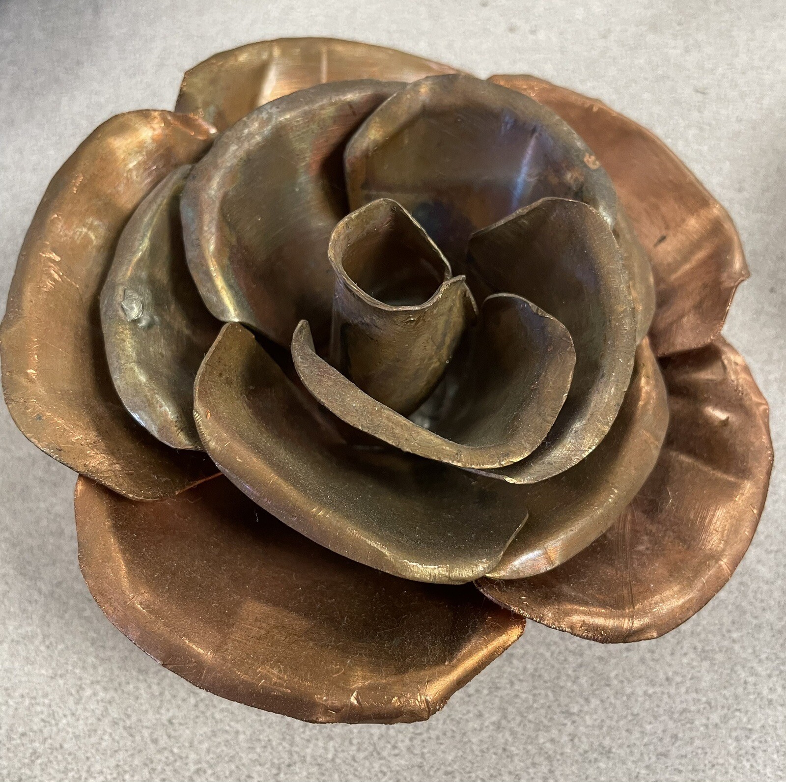 Copper Metal Rose Flowers, handcrafted, bent, and welded. $20/Rose.
